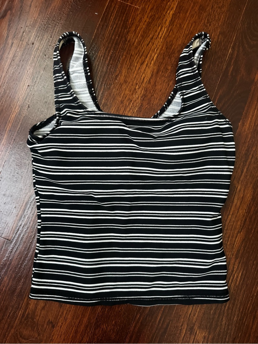 Classic Black & White Striped bathing suit top vintage (early 2000s Walmart)